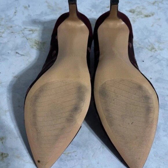 Michael Shannon Women’s Shoes Red/ Burgundy Heels - Picture 9 of 10